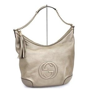 Gucci Gold Soho Chain Shoulder Leather Bag